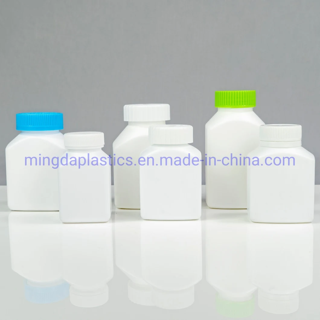 200ml Eco-Friendly Square Customized Food Medicine Grade Empty Plastic HDPE Bottle