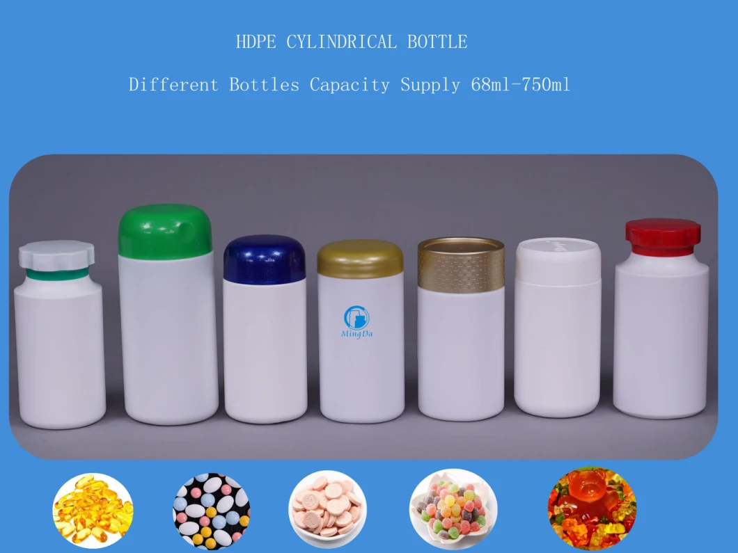 HDPE 225ml Cylindrical Plastic Bottle (MD-847)