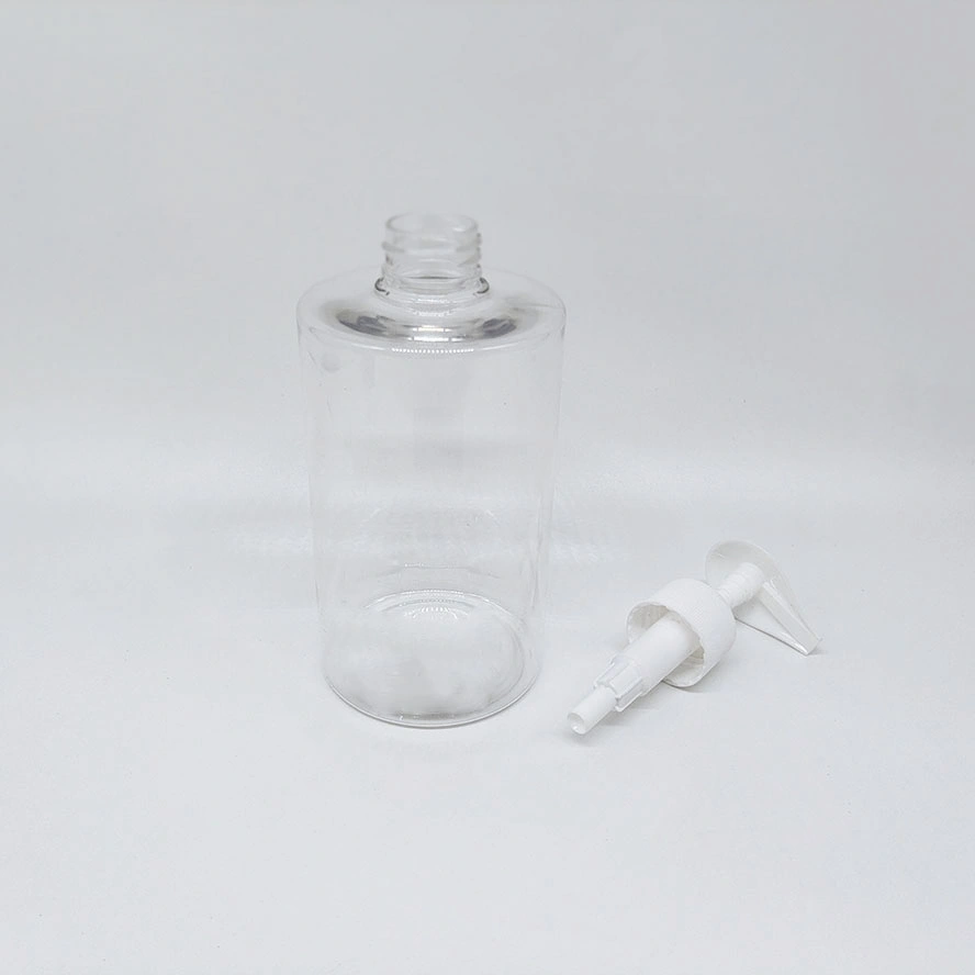 Wholsale 500ml Cylindrical Shampoo Pet Plastic Clear Bottle