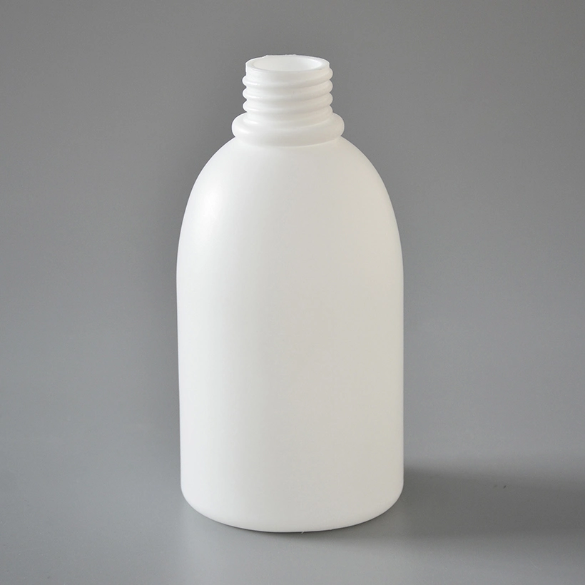 300ml Plastic Round White Lotion Pump Squeeze HDPE Bottle for Shampoo