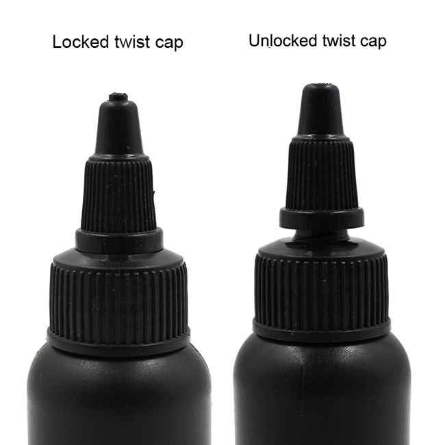 Small Mini 1oz 30ml Sauce Bottle LDPE Black Matte Plastic Squeeze Bottles with Twist Cap