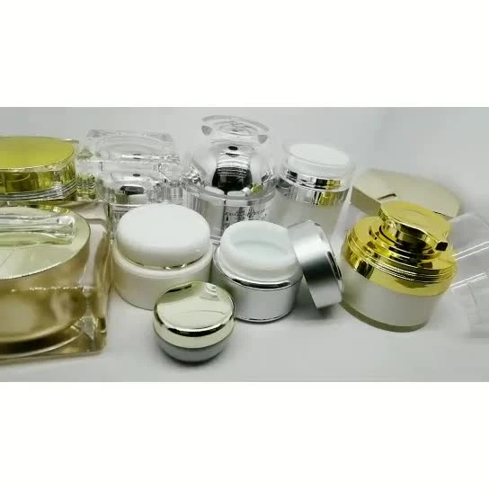 Precio competitivo 30ml OEM PP como tarro de prensa sin aire al vacío de crema transparente de plástico plateado ABS con tapa