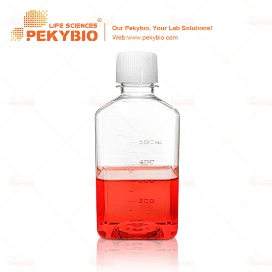 Pekybio Pet Square Reactivo Botella con Estéril 60ml 125ml 250ml 500ml 1000ml