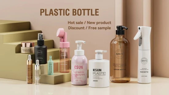 10% de descuento Nuevo diseño de empaque de champú Bomba de prensa redonda 16 oz Botellas de gel de ducha Cuidado de la piel vacío 500 ml Botellas de champú de ámbar para mascotas