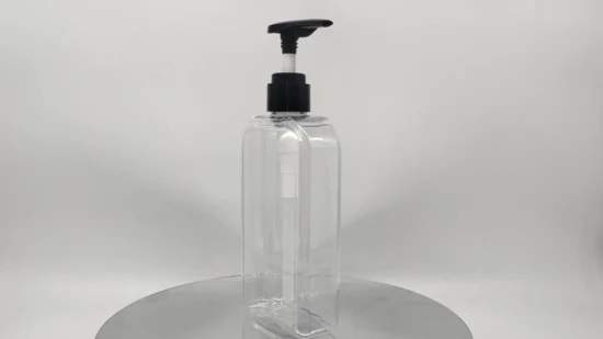 Botella de plástico HDPE plana redonda de 500 ml para productos de gel de ducha y champú para el cuidado del bebé Empaquetado