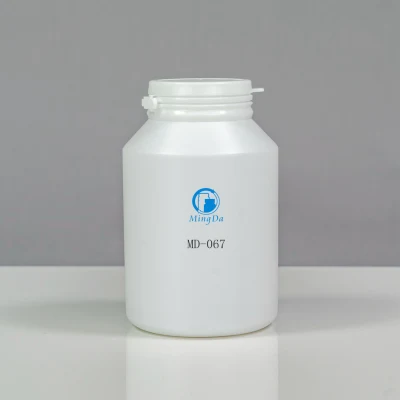 HDPE Hombro inclinado Prueba de manipulación Píldora de medicina plástica Tabletas Embalaje Botella de rasgado redonda 275ml Fábrica de Dongguan